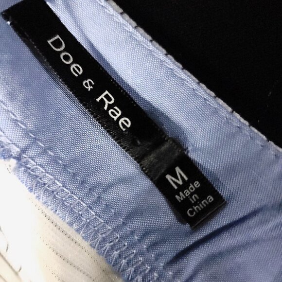 Doe & Rae Women Phoebe Stripe And Chambray, Ivory Blue Tunic Dress Size M - Picture 6 of 6